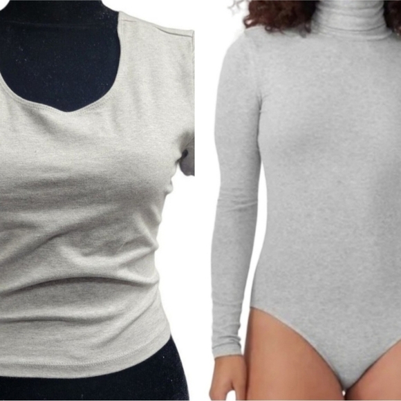 American Apparel Combination Package! One Crop Top and one Turtleneck Bodysuit. - Picture 1 of 4